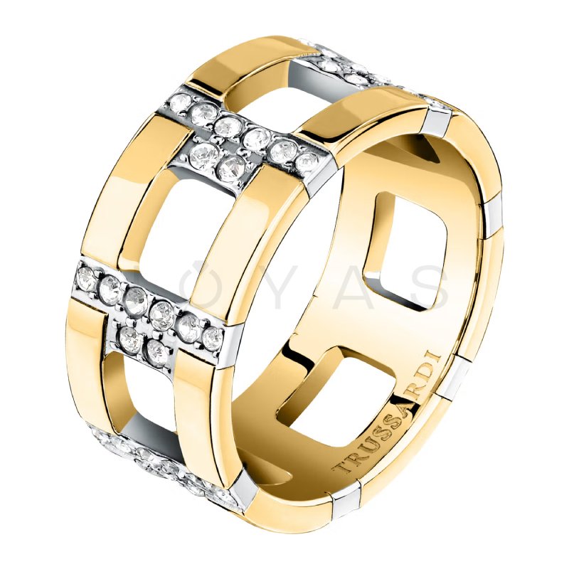 Dámsky prsteň Trussardi T-Logo TJAXC38 - Veľkosť: 54 mm