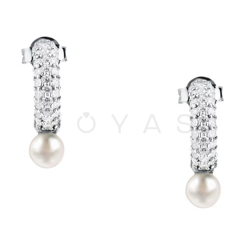 Dámské stříbrné náušnice Morellato Perla SXU52