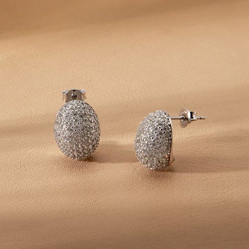 Dámske strieborné náušnice Morellato Pavé SAZB16