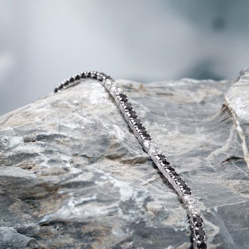 Pánsky strieborný náramok Morellato Tennis SATT25