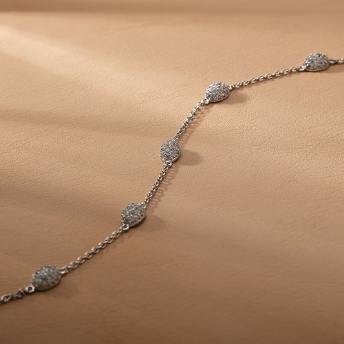 Dámský stříbrný náramek Morellato Pavé SAZB07