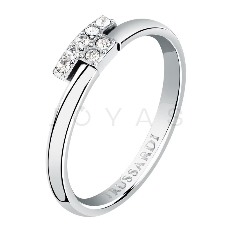 Dámsky prsteň Trussardi T-Logo TJAXC91 - Veľkosť: 54 mm