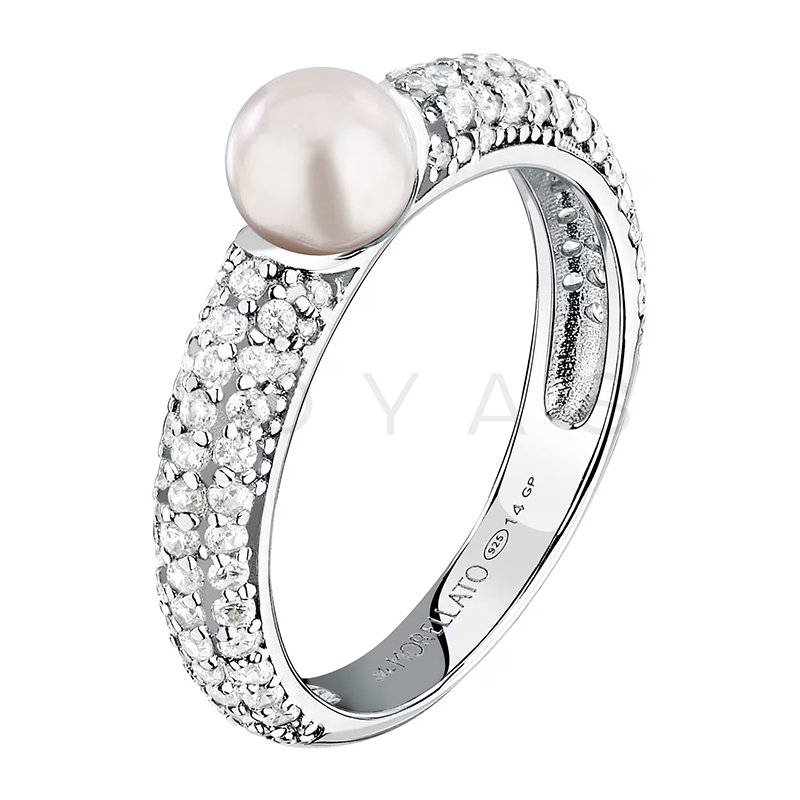 Dámský stříbrný prsten Morellato Perla SXU50 - Velikost: 58 mm