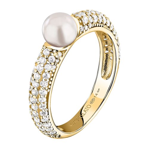 Dámsky strieborný prsteň Morellato Perla SXU51 - Veľkosť: 52 mm