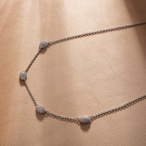 Dámsky strieborný náhrdelník Morellato Pavé SAZB01